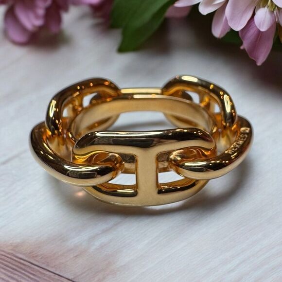 Hermes Jewelry - Hermes Gold Plated Scarf Ring